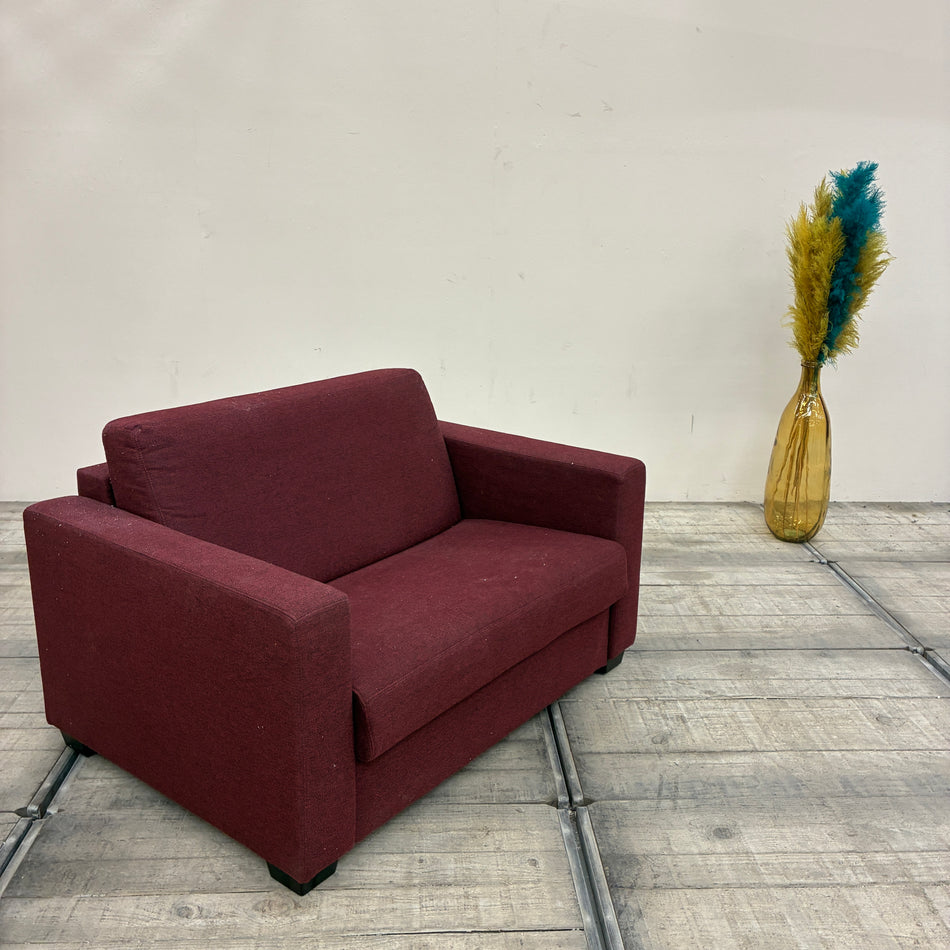 Schlafsessel Sesselbett Bordeaux Rot Mit Ausziehbarer Schlaffunktion Sofa Gebraucht