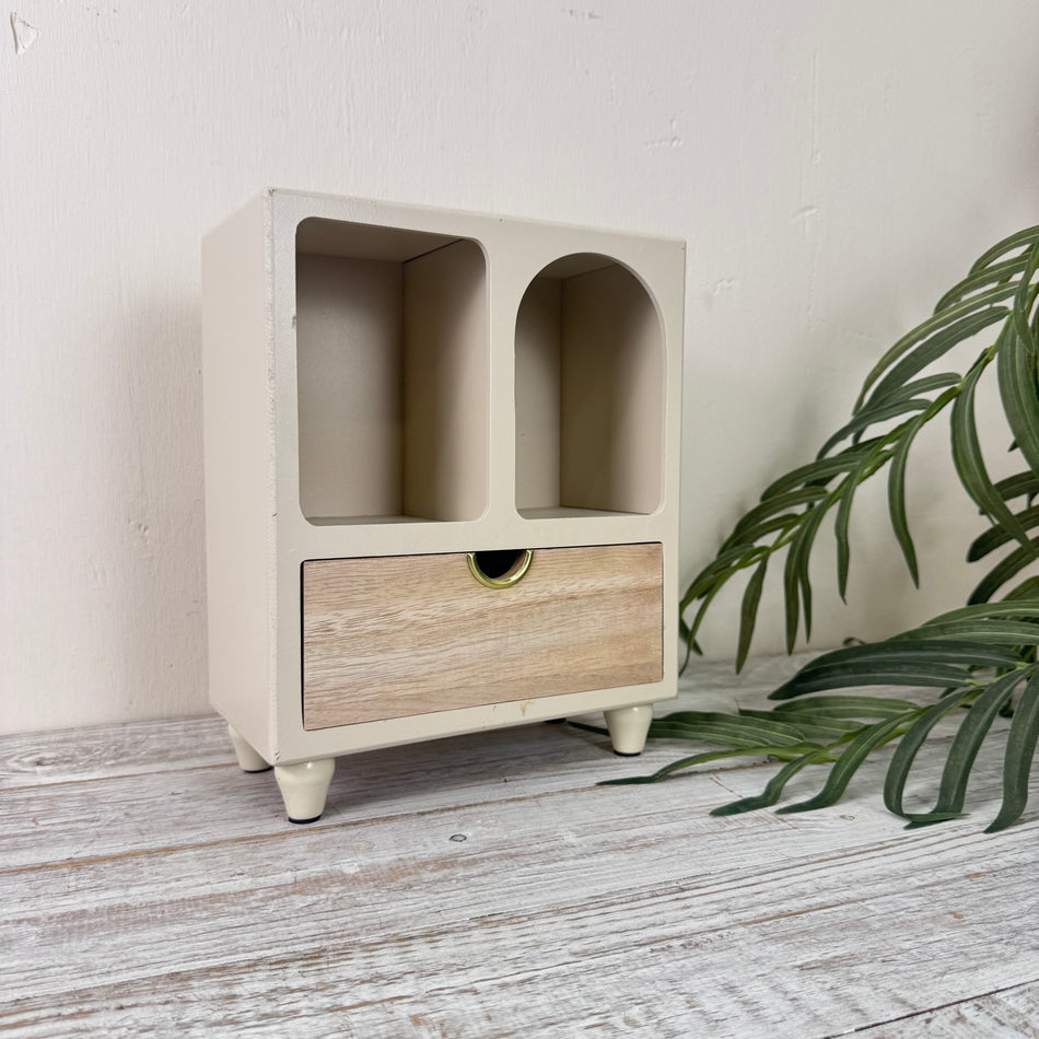 Home Accents Schmuckkästchen Schmuckbox Holzoptik Beige Deko