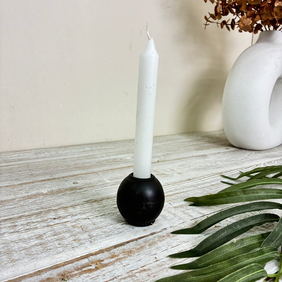 Kerzenhalter Dobra Sphere schwarz Metall 6cm