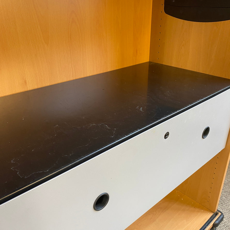 Werndl Caddy gebraucht Holz 106cm Aktenschrank rollbar