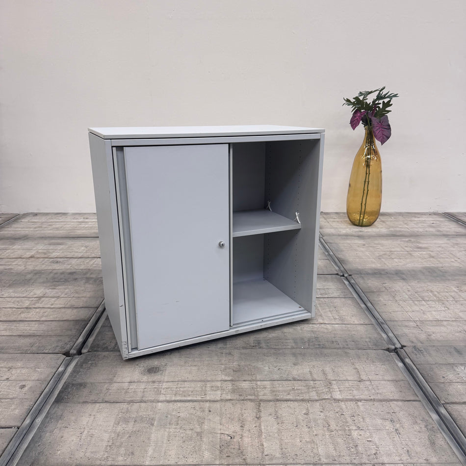 Planmöbel Sideboard 80cm 2OH Lichtgrau Büro Schrank gebraucht