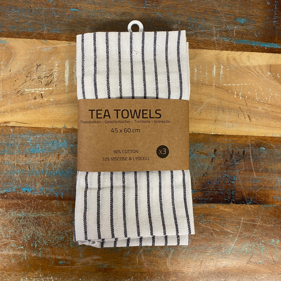 Geschirrtücher neu schmal gestreift 45x60 3er Set Trockentuch
