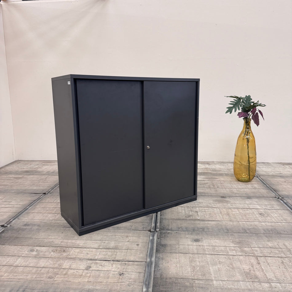 Planmöbel Highboard 120cm 3OH Anthrazit Büro Schrank gebraucht