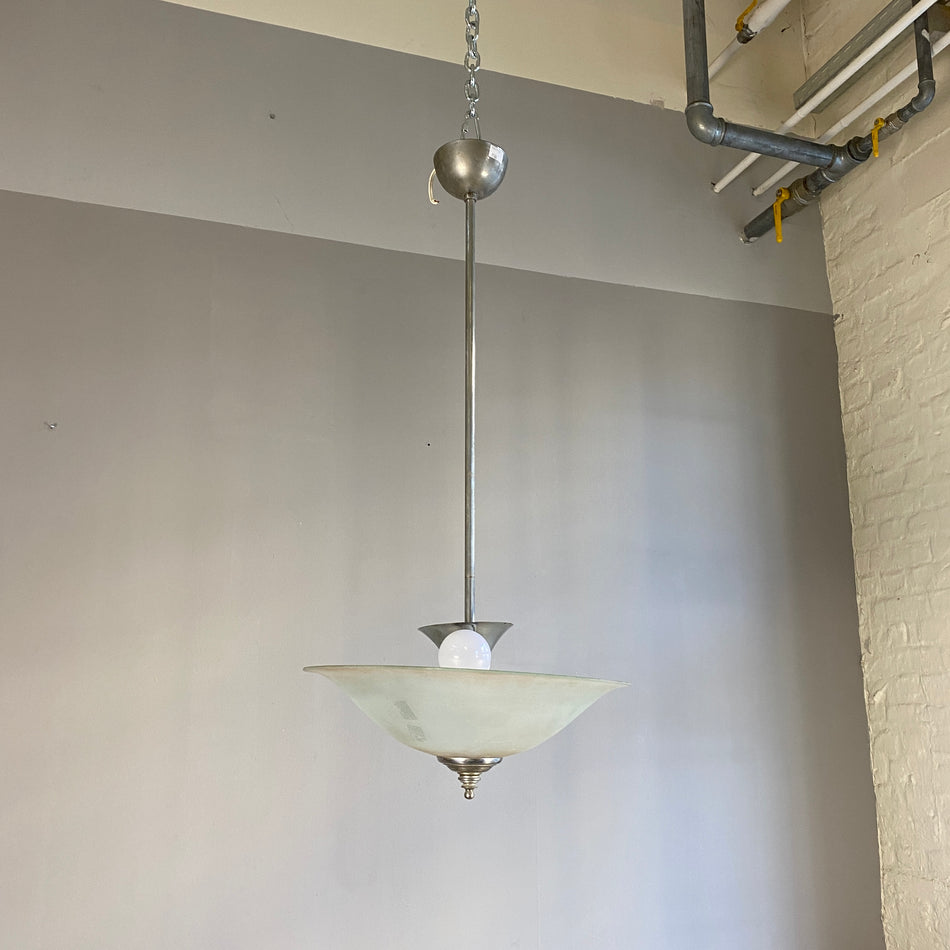 Kleine Art Deco Deckenlampe 2-flammig Milchglas Lampe