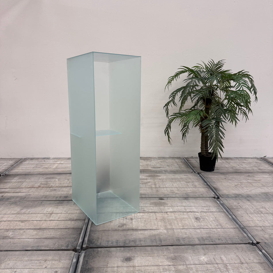 Design Glas Säule Regal Milchglas Vitrine Gebraucht