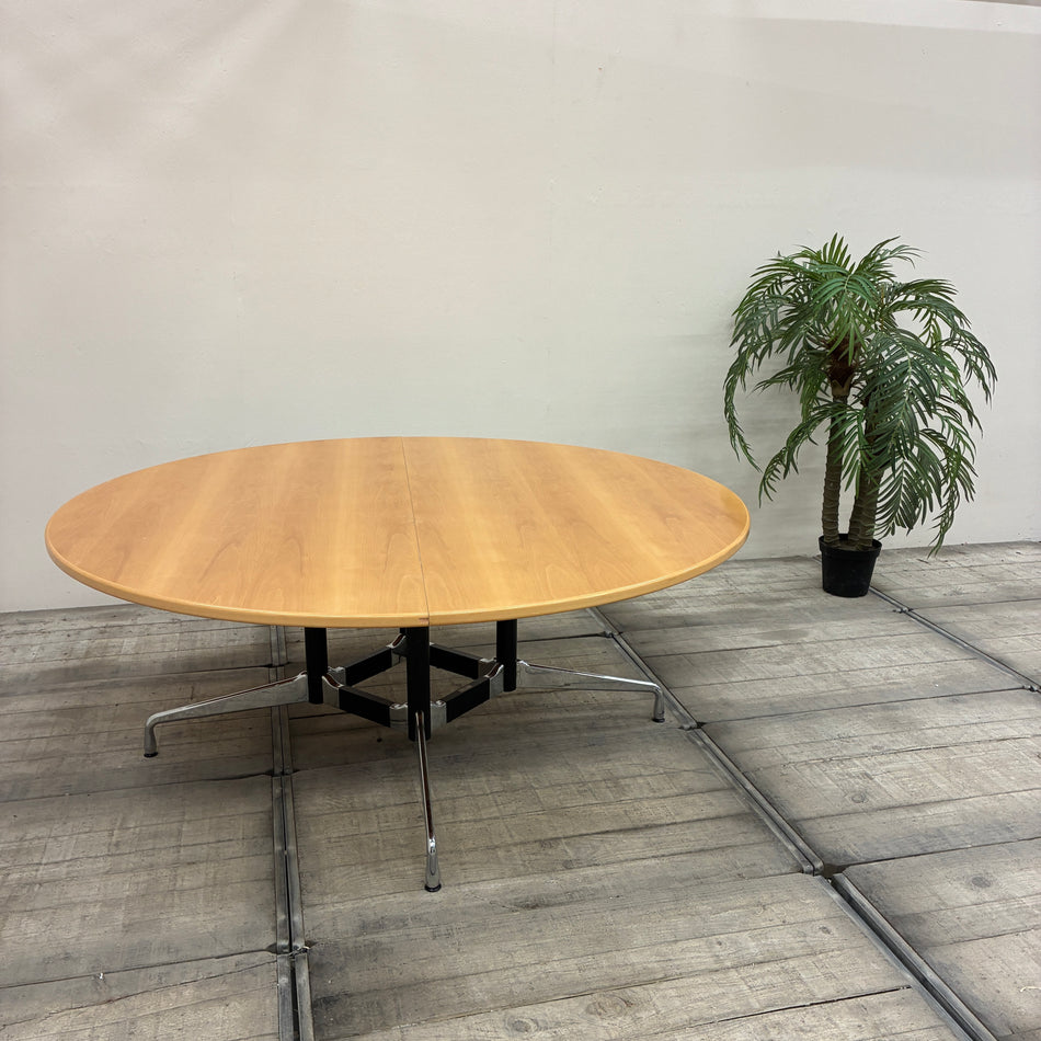 Charles Eames Segmented Vitra Konferenztisch Rund 184cm Holz Chrom Tisch Gebraucht