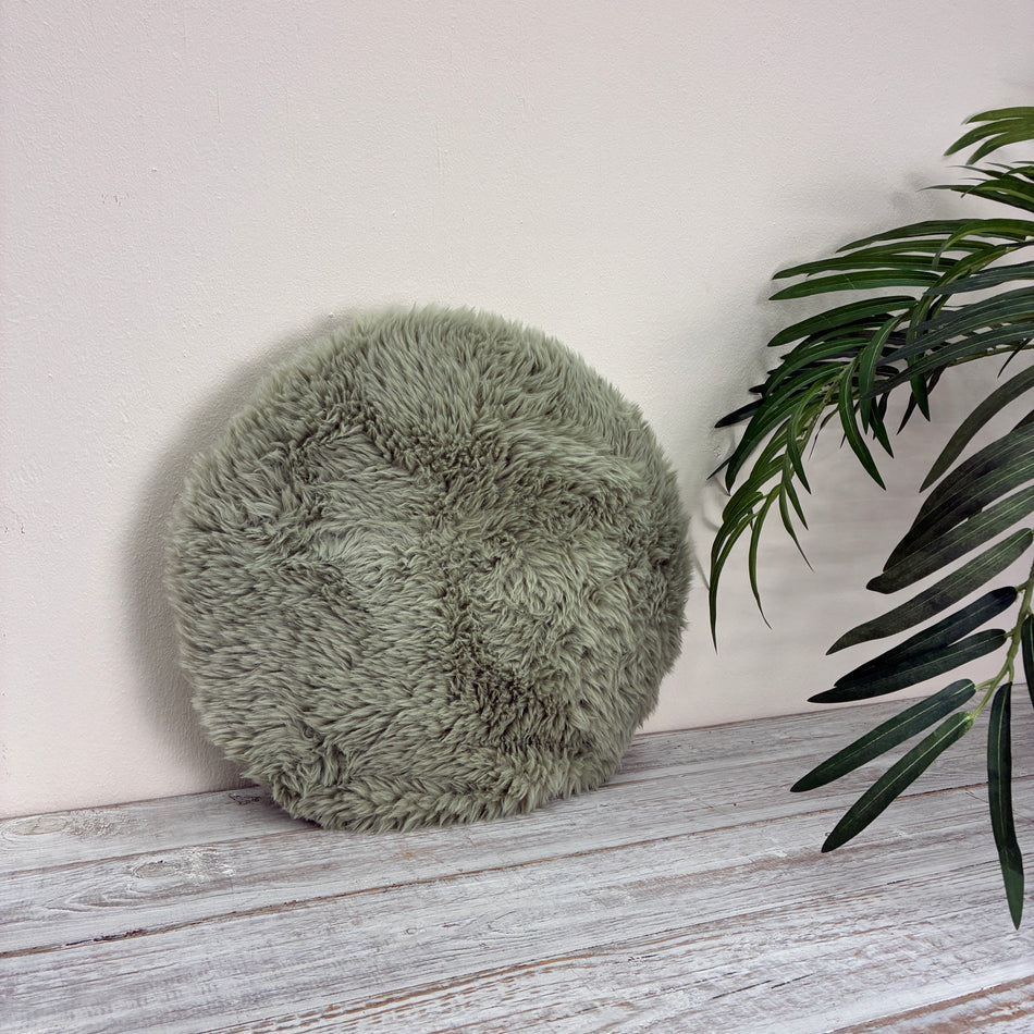 Unique Living Kissen Matten dunkelgrün 40 cm