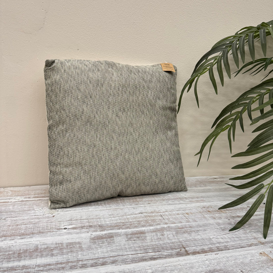 H&S Collection Chevron Kissen Grau 45x45 Neuware Dekokissen