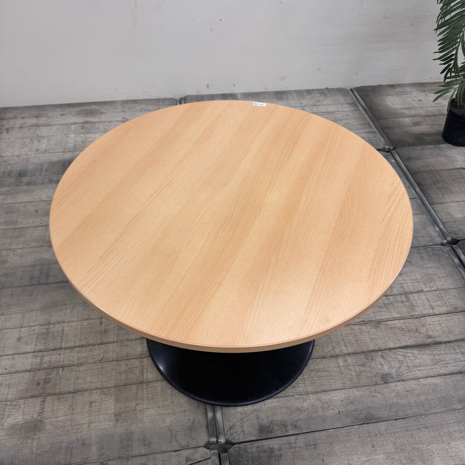 Runder Bistrotisch Beistelltisch  Holz Braun Schwarz Tisch Gebraucht
