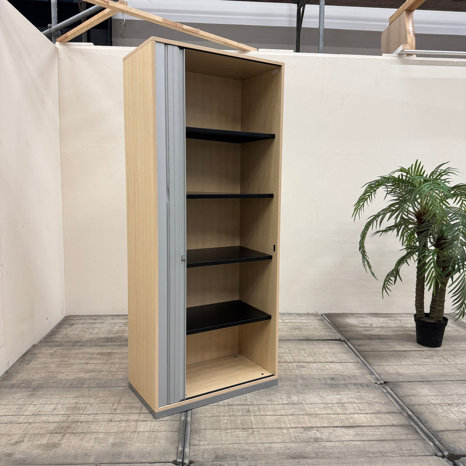 Steelcase Aktenschrank Buche 5OH 4 Einlegeböden Büro Schrank Gebraucht.