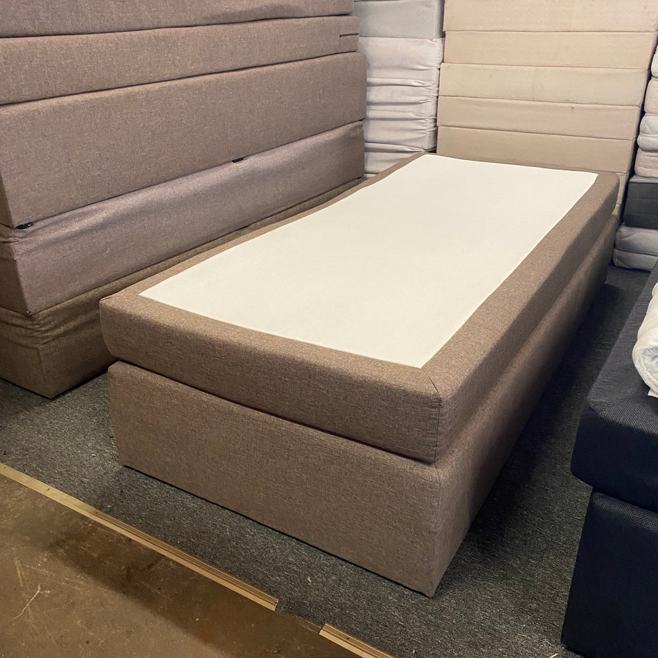 Boxspringbett braun 90x200 mit Matratze - Bett gebraucht Einzelbett