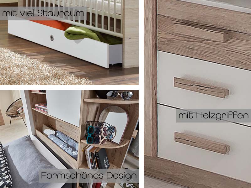 Cariba 327 Unterschrank San Remo-Eiche Schrank Regal Kommode