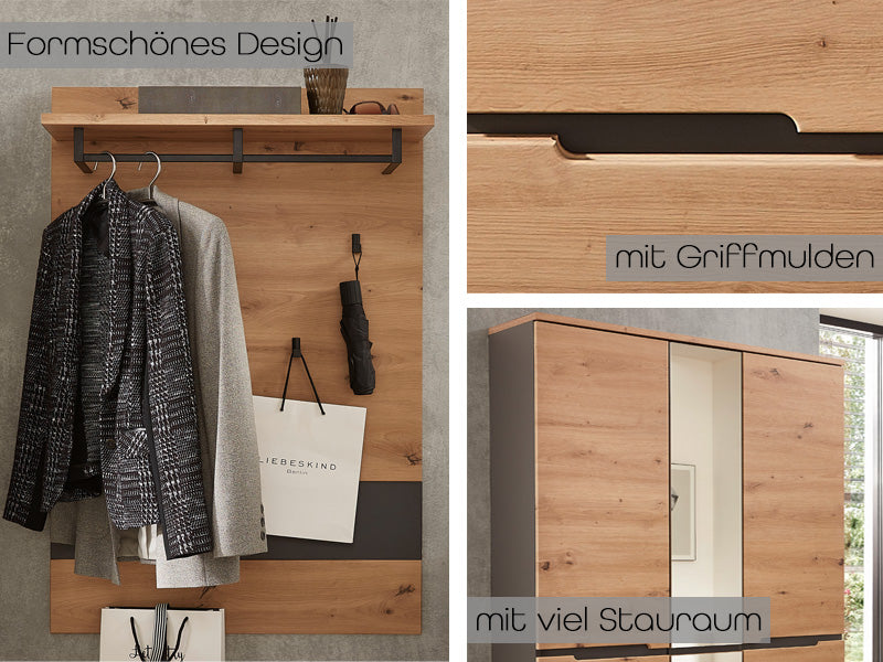 Memphis Garderobenspiegel Artisan Eiche Spiegel