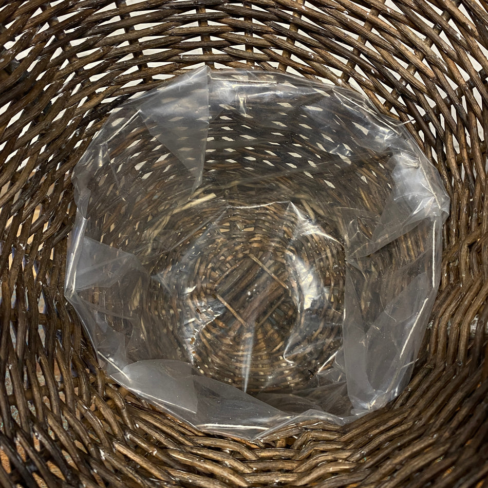 Korb mit Henkel Holz 43cm beschichtet Blumentopf Deko