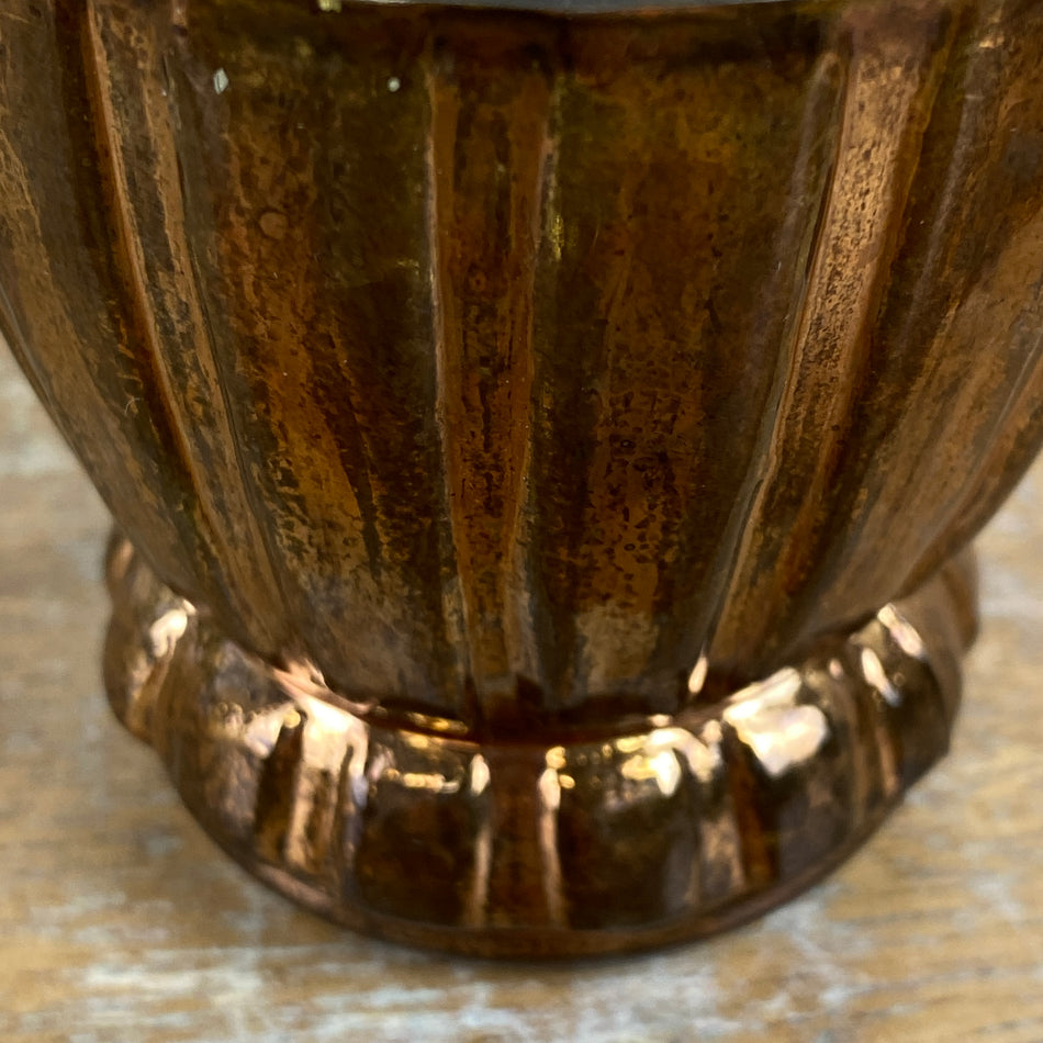 PTMD Larissa Teelichthalter kupfern Glas Deko 8cm