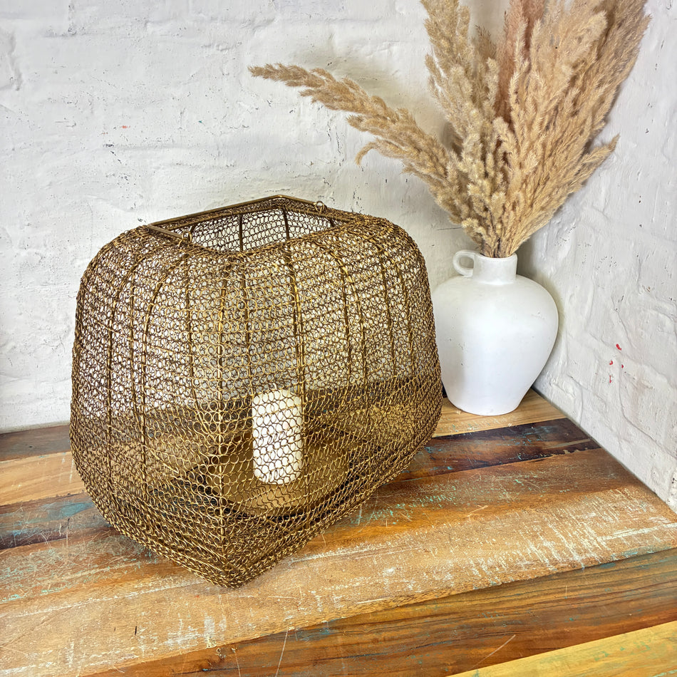 PTMD Laterne Rayna L golden Metall 38cm Windlicht Deko