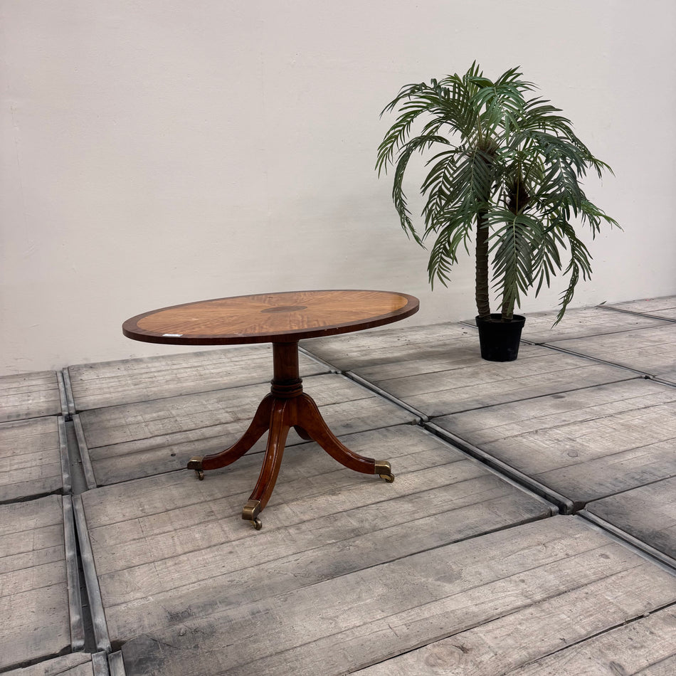 Design Stilmöbel Tisch Rund Intarsien Mahagoni & Wurzelholz 5-Sterne Schlosshotel