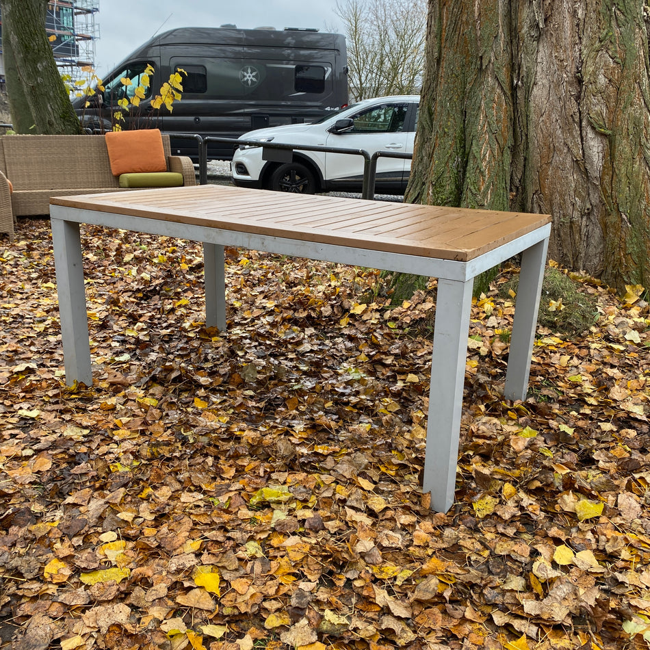 Outdoor Gartentisch Holz Metall Tisch 220cm