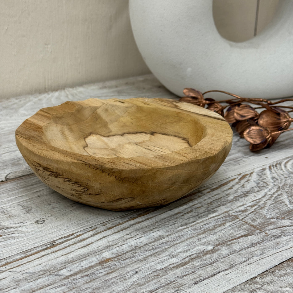 Dijk Teakholz Schale Massivholz Deko Schüssel 18cm
