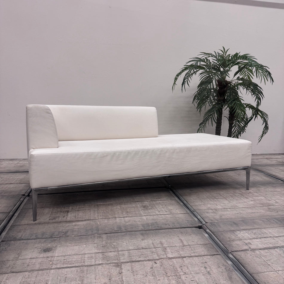 Walter Knoll Chaiselounge Weiß Leder Designklassiker Recamiere Sofa Gebraucht