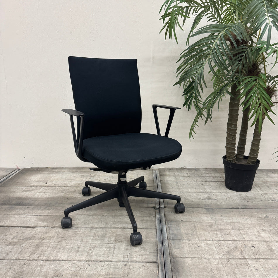 Vitra Axess Bürodrehstuhl Schwarz Stoff Metall Ergonomisch Drehstuhl Gebraucht