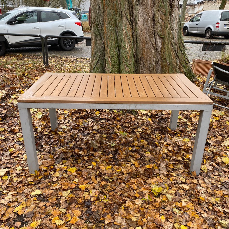 Outdoor Gartentisch Holz Metall Tisch 220cm