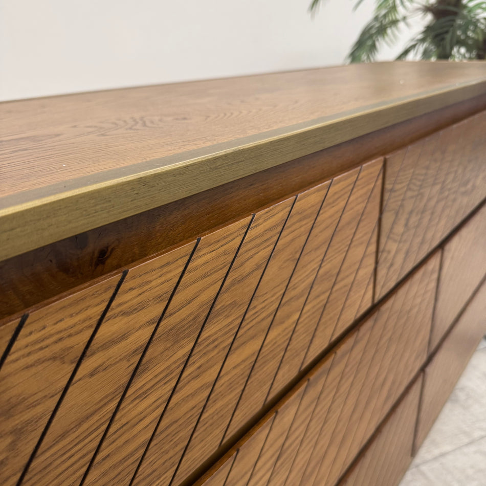 Mace Eiche Massivholz Kommode Golden Schrank