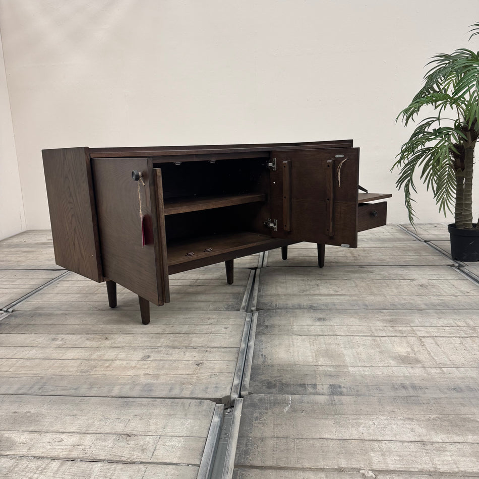Oh My! Sideboard Massivholz Eiche Dunkelbraun Retro Skandi Kommode 23165