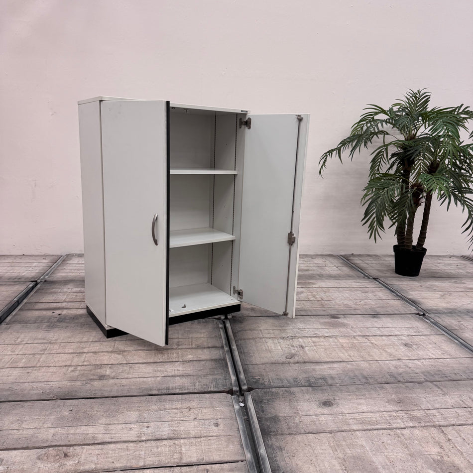 Vario Aktenschrank 3OH Weiß/Grau Büro Schrank Gebraucht