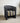 Cocktailsessel schwarz golden Stoff Sessel Holzmöbel