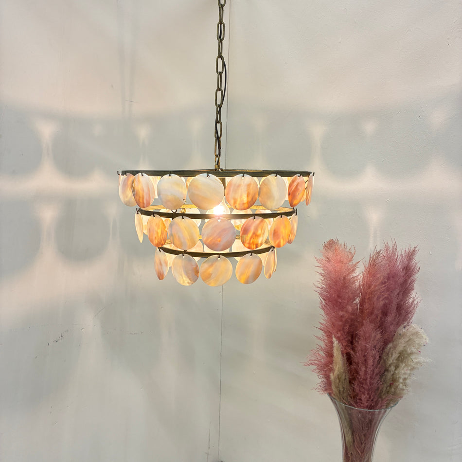 PTMD Hängelampe Jalinn Muschel Pendelleuchte Capiz Lampe Gebraucht