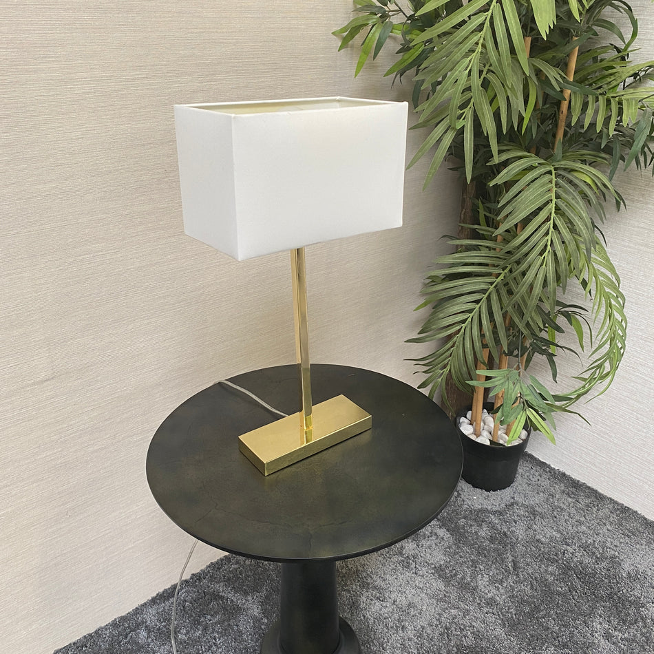 Tischlampe gebraucht golden Metall Lampe