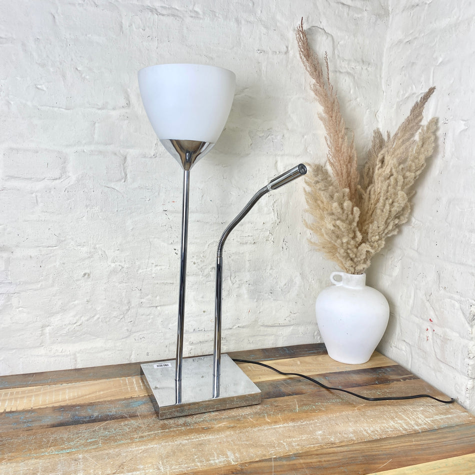 Tischlampe gebraucht silbern Metall Lampe