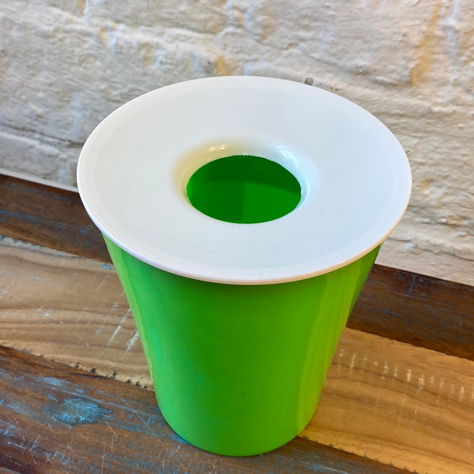 Abfalleimer grün Kunststoff mit Deckel 18,5cm