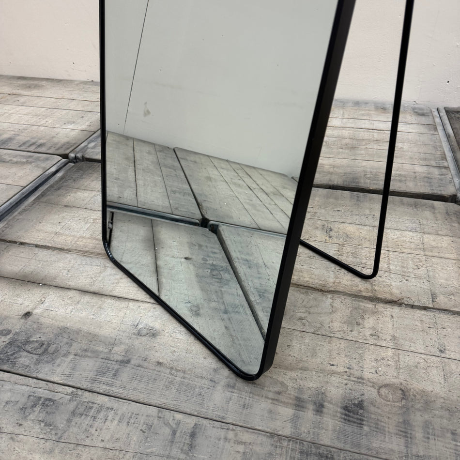 Len-Fra Ganzkörperspiegel Schwarz Metall Standspiegel 50x150 Spiegel Deko