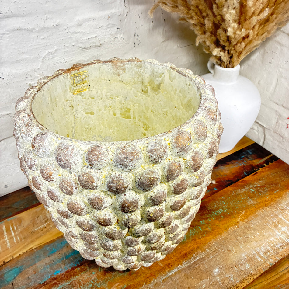 PTMD Blumentopf Ruis XL creme Zement 30cm