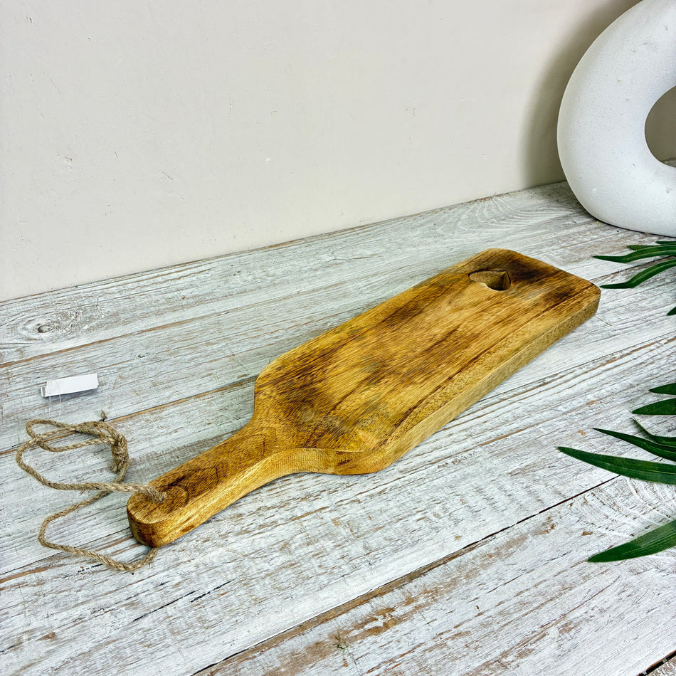 Holzbrett Mangoholz 50cm Servierbrett Herz Dekobrett Schneidebrett Rustikal