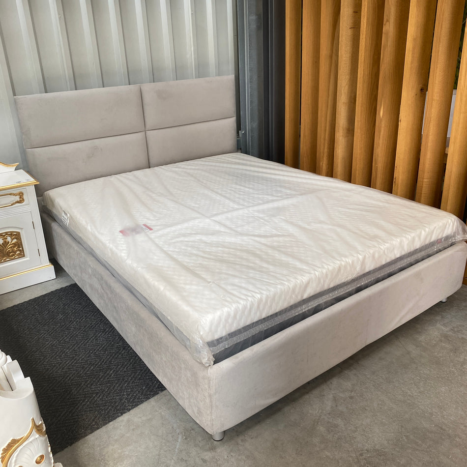 Sleep.8 Orlando Casanova grau Doppelbett neuwertig 160x200 inkl Matratze & Lattenrost grau Polsterbett