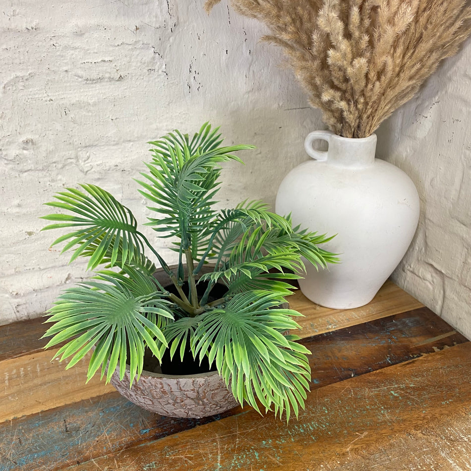 Arica Blumentopf braun Zement 20cm