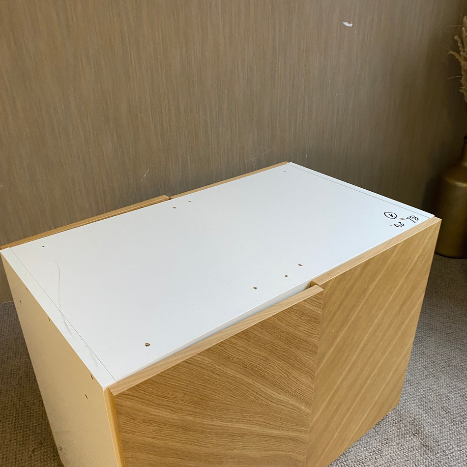 Modernes Lowboard Sideboard mit Holzoptik & weißen Korpus – stilvolles TV-Board gebraucht