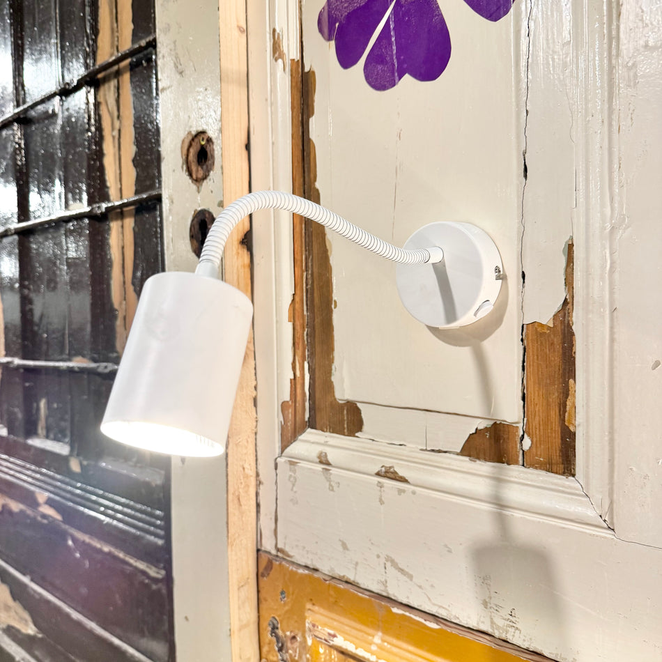 Wandlampe Weiß Metall Schwenkbar Lampe Gebraucht