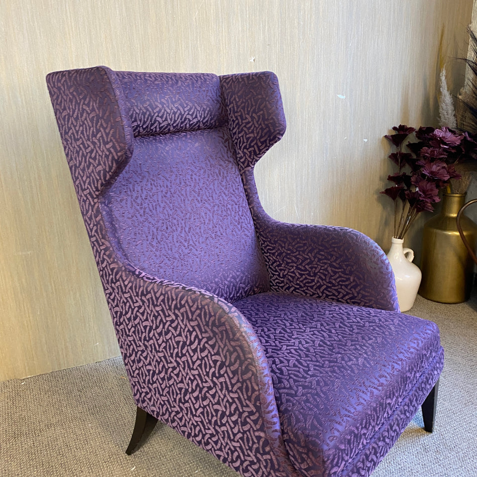 Luxus Ohrensessel violett gemustert aus Atlantic Hotel Hamburg Luxus Sessel gebraucht