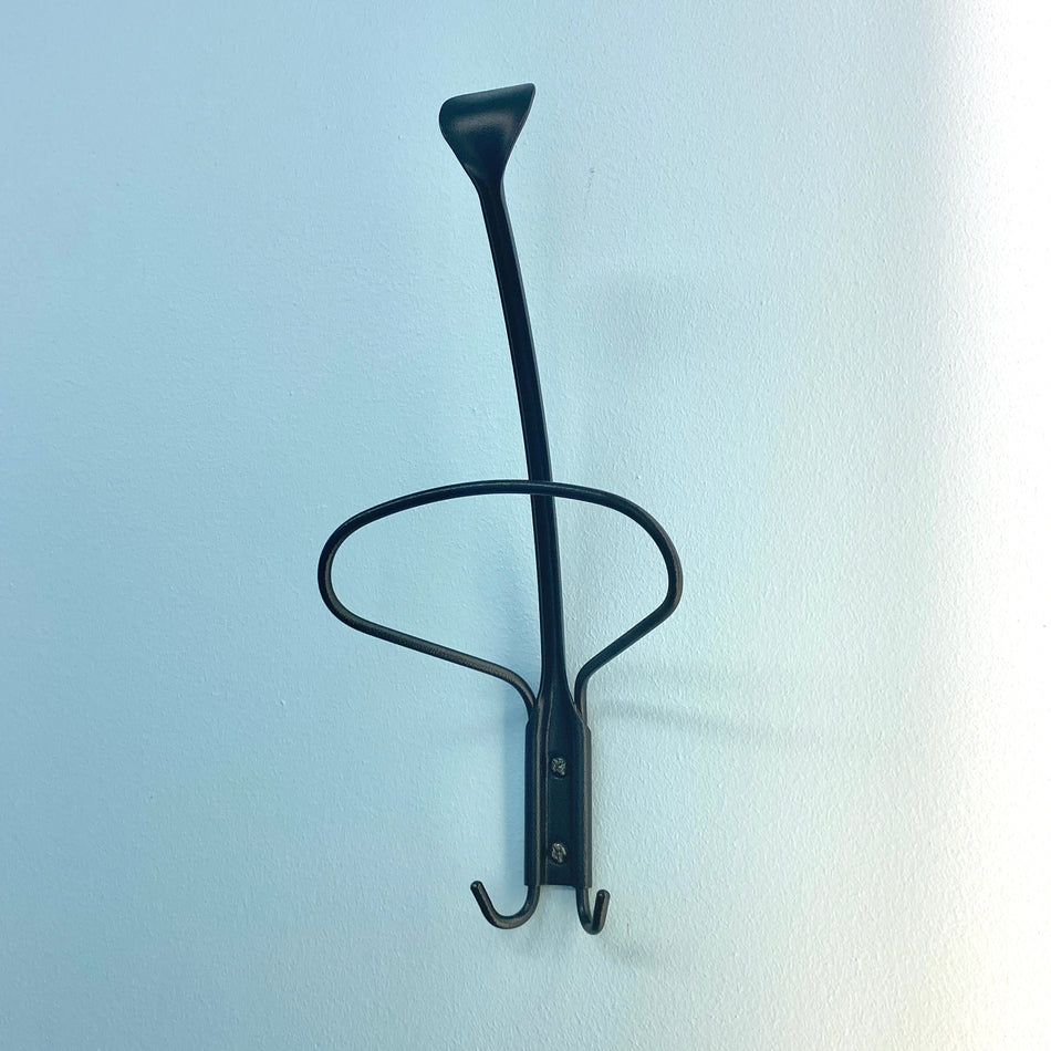 Wandgarderobe gebraucht schwarz Metall 3 Haken Garderobe