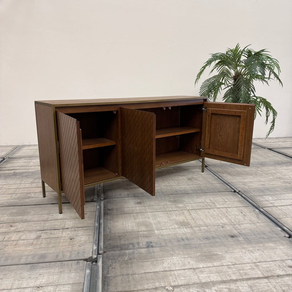 Mace Sideboard Kommode Eiche Massiv Messing Loft Vintage Stil Schrank
