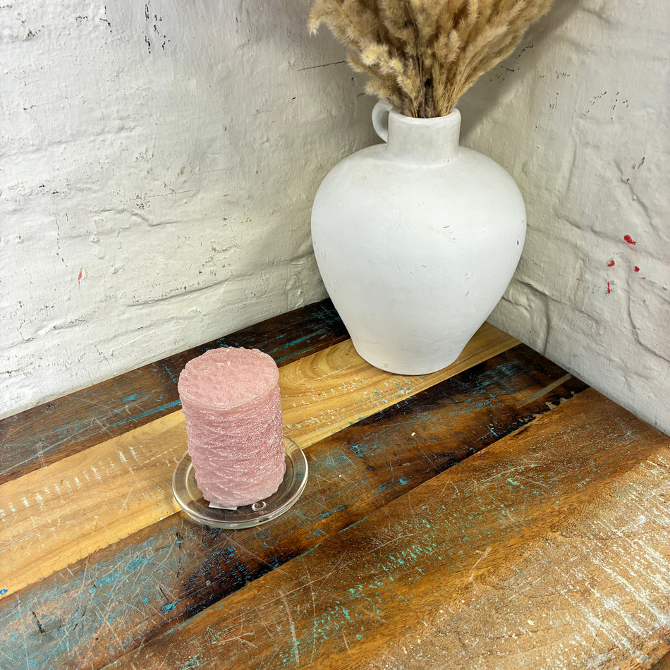 Stumpenkerze rosa 10cm