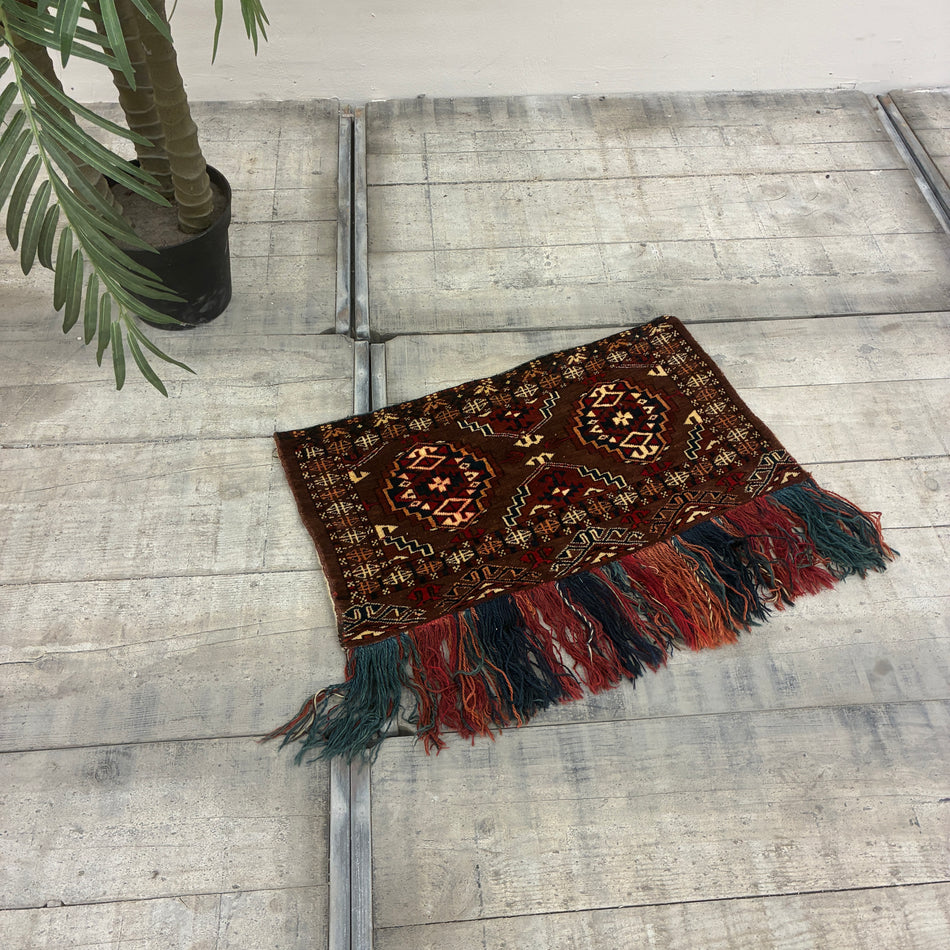 Orientalischer Teppich Vintage 76x58 Gemustert Fransen