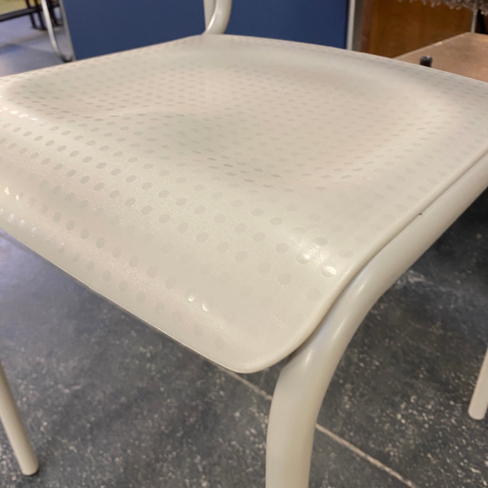 Stapelstuhl grau Kunststoff Stuhl