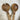 Salatbesteck braun Akazienholz 30cm Löffel & Gabel 2er Set