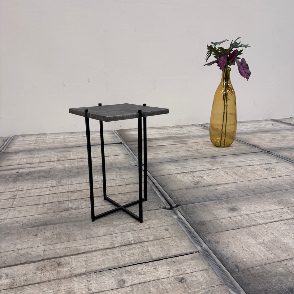 Beistelltisch Schwarz Silbern Metall Design Tisch Gebraucht