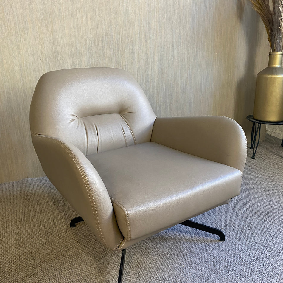 Sessel gebraucht grau Leder Loungesessel